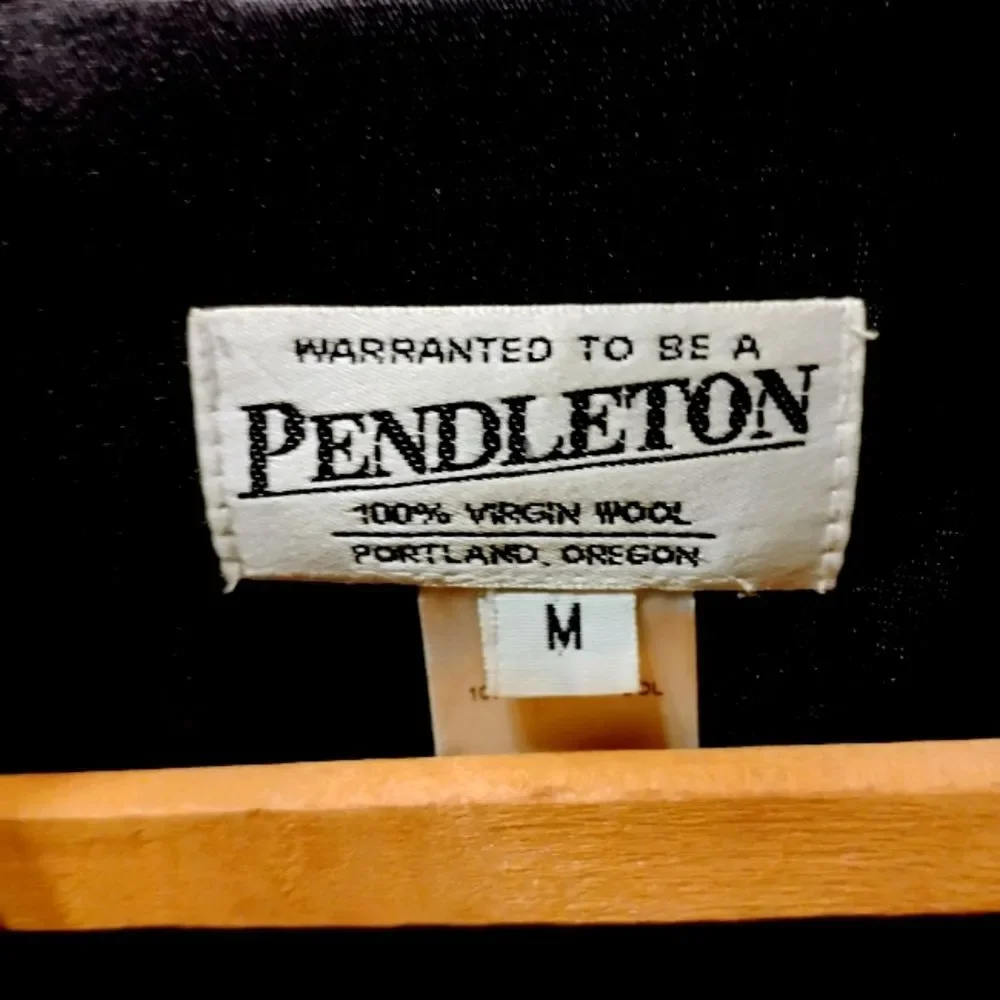 Pendleton Women's Green Blue Plaid Celebration Tartan Wool Zip Front Jacket M - Picture 9 of 15